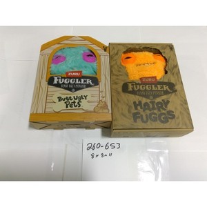 Zuru Fuggler Funny Ugly Monster Butt Ugly Pets Hairy Fuggs Set Teal Orange NIB