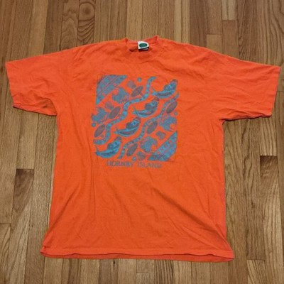 VTG single stitch t-shirt made in Canada Hornby Island Graphic Tee size XL