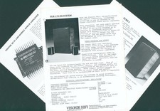 Lote de folleto de distribuidor Visonik 1977 altavoz sub-1 D-502 Euro 5 A300 amplificador HiFi estéreo
