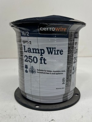 Cerrowire 250 ft. 16/2 Black Stranded Copper Lamp Wire New