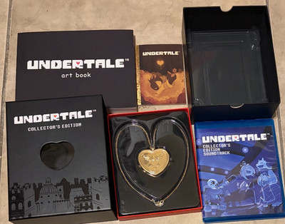 Undertale Collectors Edition Set Art Book, Locket, Soundtrack, Box NO GAME