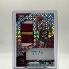 2024-25 Panini Mosaic Jaylon Tyson Rookie Patch Auto RPA Silver Prizm #RJA-TYS