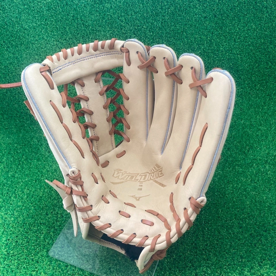 Guante de béisbol MIZUNO Japón MIZUNO WILLDRIVE AZUL Outfield derecho 12,5 pulgadas Foto 4 de 4