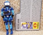 Complete Really Nice Vintage 1986 GI Joe Motor Viper Stun v1 With Filecard