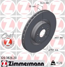 2x Bremsscheibe COAT Z ZIMMERMANN 320.3826.20 für KIA STINGER CK Hatchback Van