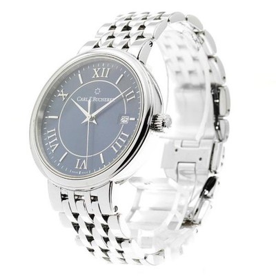 Carl F. Bucherer 10314.08 39mm SS Blue Dial Automatic Date Watch #C15510