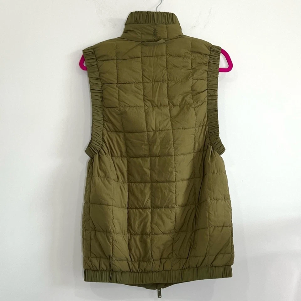 NUEVO Chaleco acolchado Free People Movement largo Piper embalable verde talla XS Foto 4 de 4