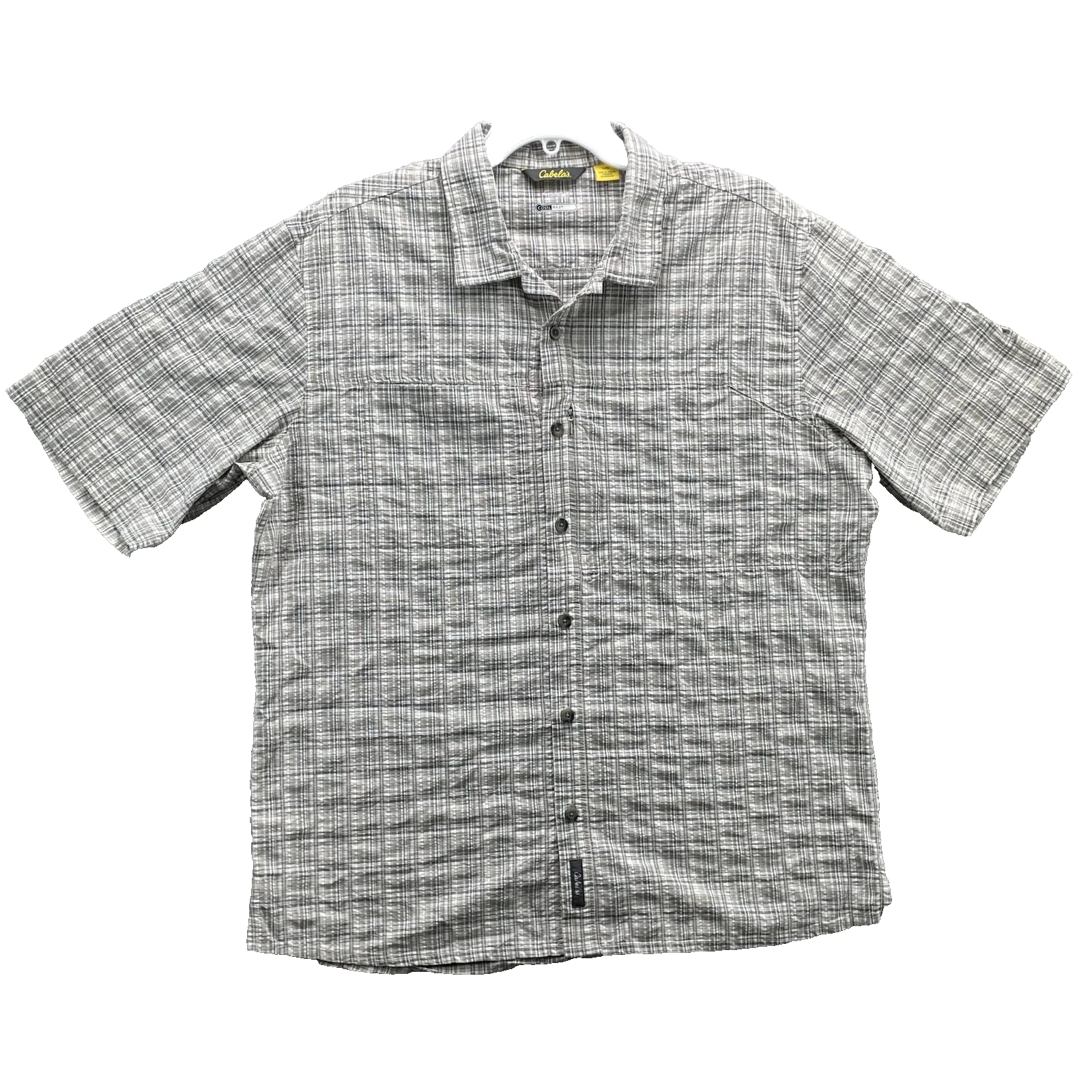 Cabelas Cool Max Shirt Men's Large UPF Outdoor Utility Fishing Workwear Camping