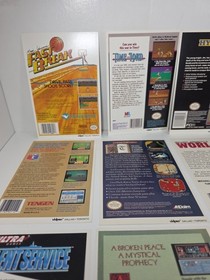 Lot Of 17 NES Vintage Vid Pro Cards Hydlide Iron Sword Dragon Spirit Gauntlet