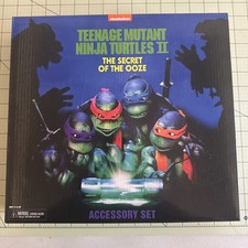 NECA Teenage Mutant Ninja Turtles 2 Secret of the Ooze Accessory Set TMNT Open