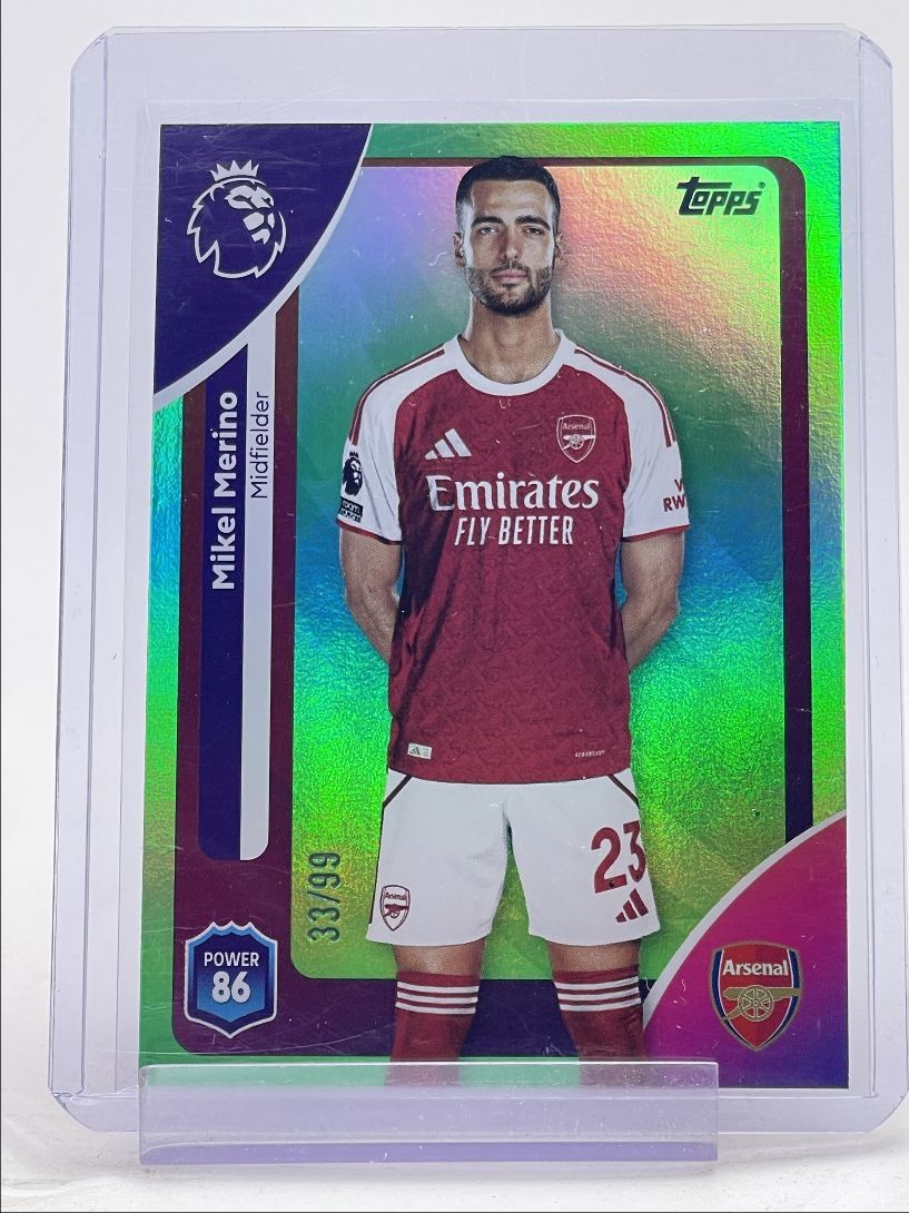 Mikel Merino 2025 Topps Premier League #6 Orange Sparkle /25 Price