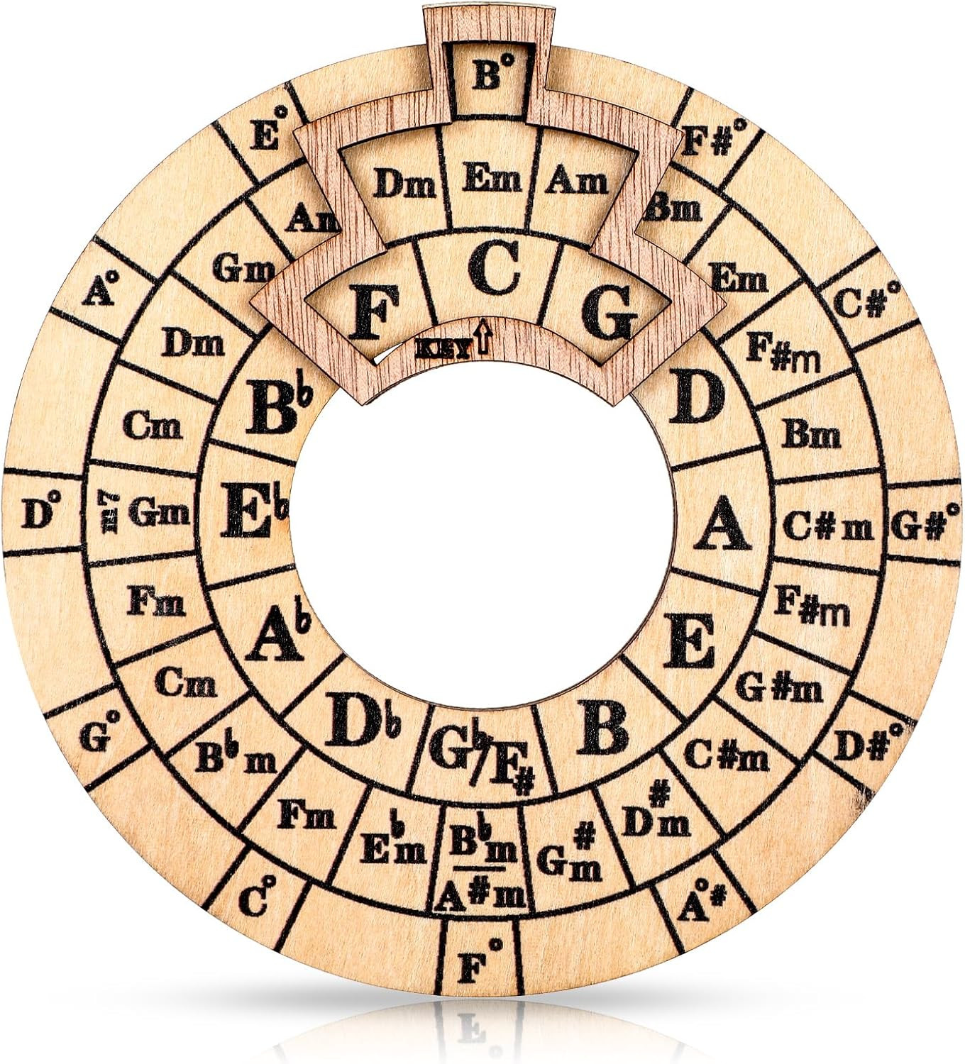 Wooden Melody Tool, Circle of Fifths Wheel Chord Tool, Music Nomad Guitar Tools 