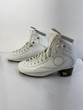 Risport Royal Prime Boots - No Blades White Figure Skates Size 250 Made In Italy