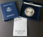 2002 W Proof $1 American Silver Eagle Dollar