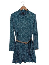 RAGWEAR Robe à manches longues Dames Robe T EU 40 bleu pétrole style décontracté