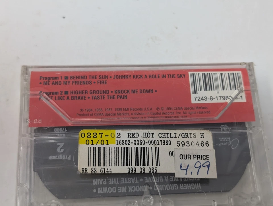 Red Hot Chili Peppers Greatest Hits Cassette Tape BRAND NEW FACTORY SEALED 1994 - Image 4 of 4