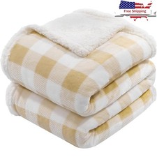 Super Soft Fleece Blanket Durable Plush Camping Travel Cozy Home Decor New