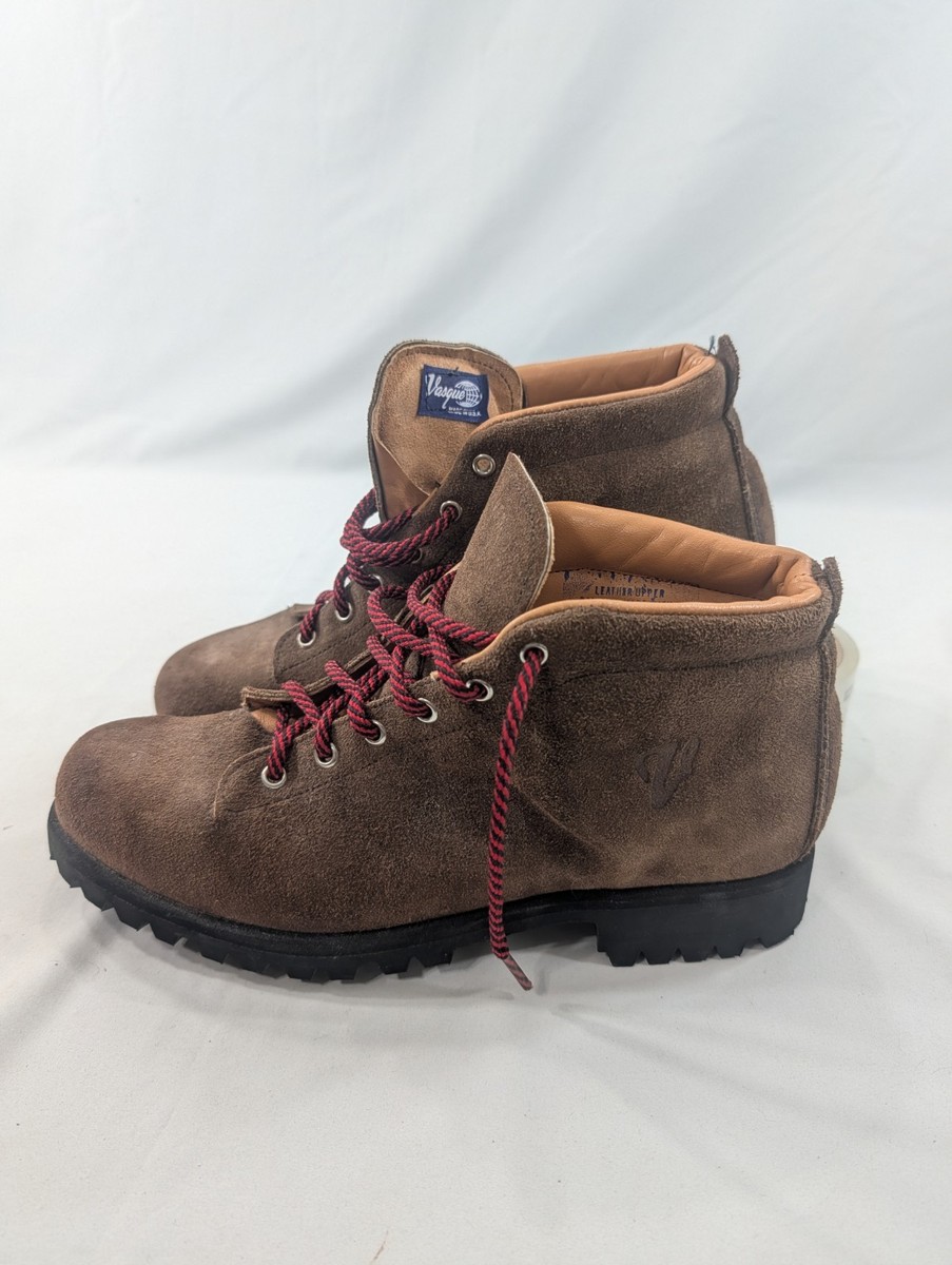 New Vasque Hiking Boots Brown Suede Leather Size 10.5 B  *READ