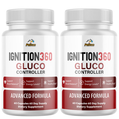 Ignition 360 Gluco- Blood Sugar Support- 2 Bottles- 120 Capsules