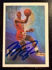 Michael Jordan Signed 1990 Hopps Team Checklist #358 COA M600334