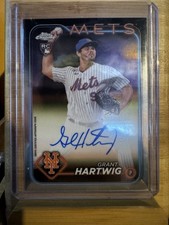 Grant Hartwig 2024 Topps Chrome On-Card Rookie Base Auto #RA-GH New York Mets 