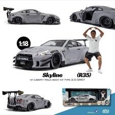Solido 1:18 (R35) W/ LIBERTY WALK BODY KIT TYPE 2.0 GREY 2024 Diecast Model Car
