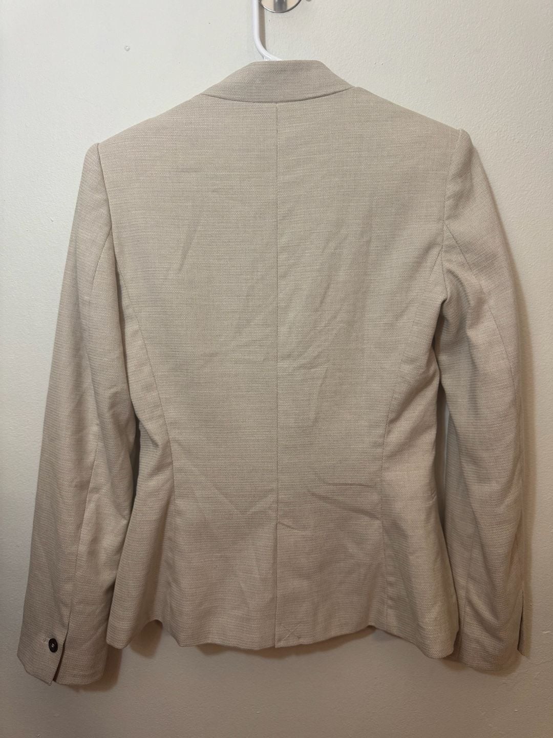 Zara Beige Textured Single Button Blazer, Women's… - image 2