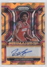 2021-22 Panini Prizm Rookie Penmanship Orange Ice Josh Christopher Auto 0l1u