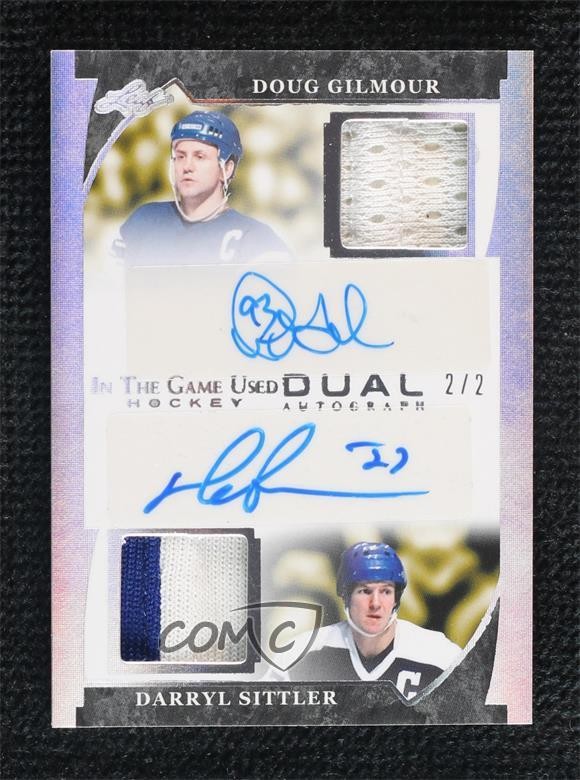 2022 Leaf ITG Used Silver Spectrum 2/2 Doug Gilmour Darryl Sittler Auto HOF 0c3
