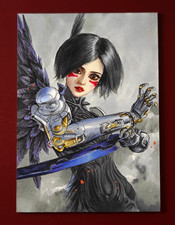 1/1 Hand-Drawn Sketch Card - Female Warrior Artwork By NanGuo #2