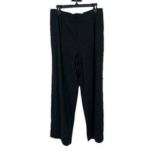 Vince Pants Straight Leg Linen Blend Pull-On black Large L