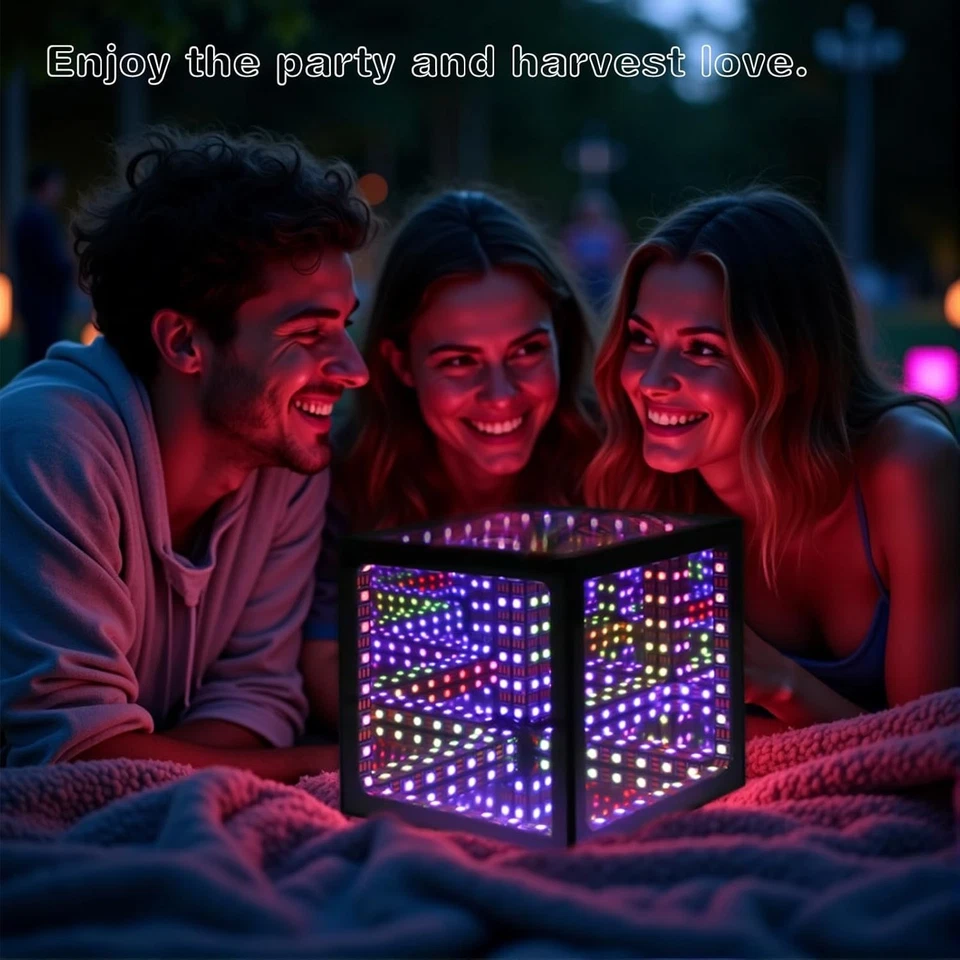 Lámpara LED Infinity Hyper Cube - Sincronización de música que cambia de color Foto 4 de 4