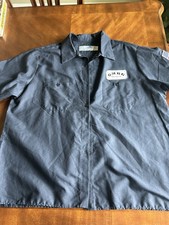 Red Kap Biker Shirt Mens XXL Blue Gas Monkey Bar Grill Dallas TX Button