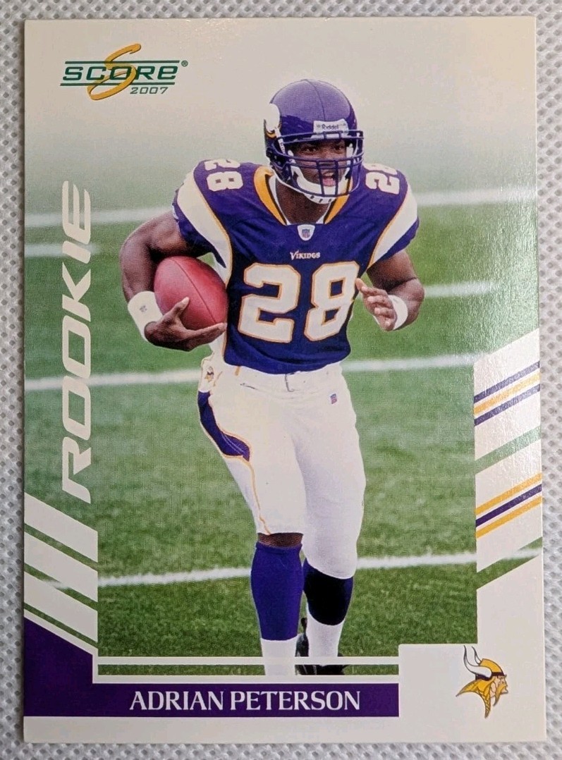 2007 Score ADRIAN PETERSON RC #341 Rookie Minnesota Vikings