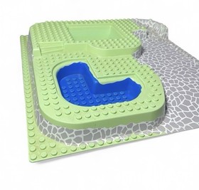 Lego Paradise Raised Baseplate 6416 Pool Pattern 6092px2 Light Green Vintage