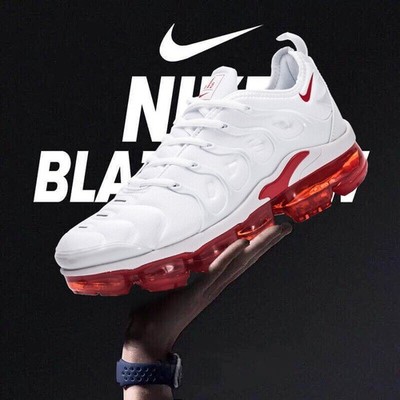 US SIZE Nike air vapormax plus White/Red Men's Shoes NEW