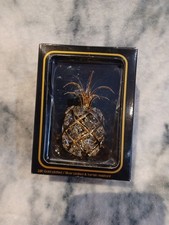 SWAROVSKI CRYSTAL ELEMENT STUDDED PINEAPPLE FIGURINE ORNAMENT 24K GOLD PLATED 