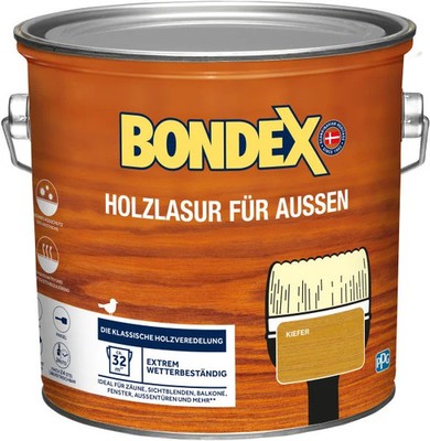 Bondex Holzlasur für Außen 2,5 l kiefer Lasur Holz Holzschutz Schutzlasur