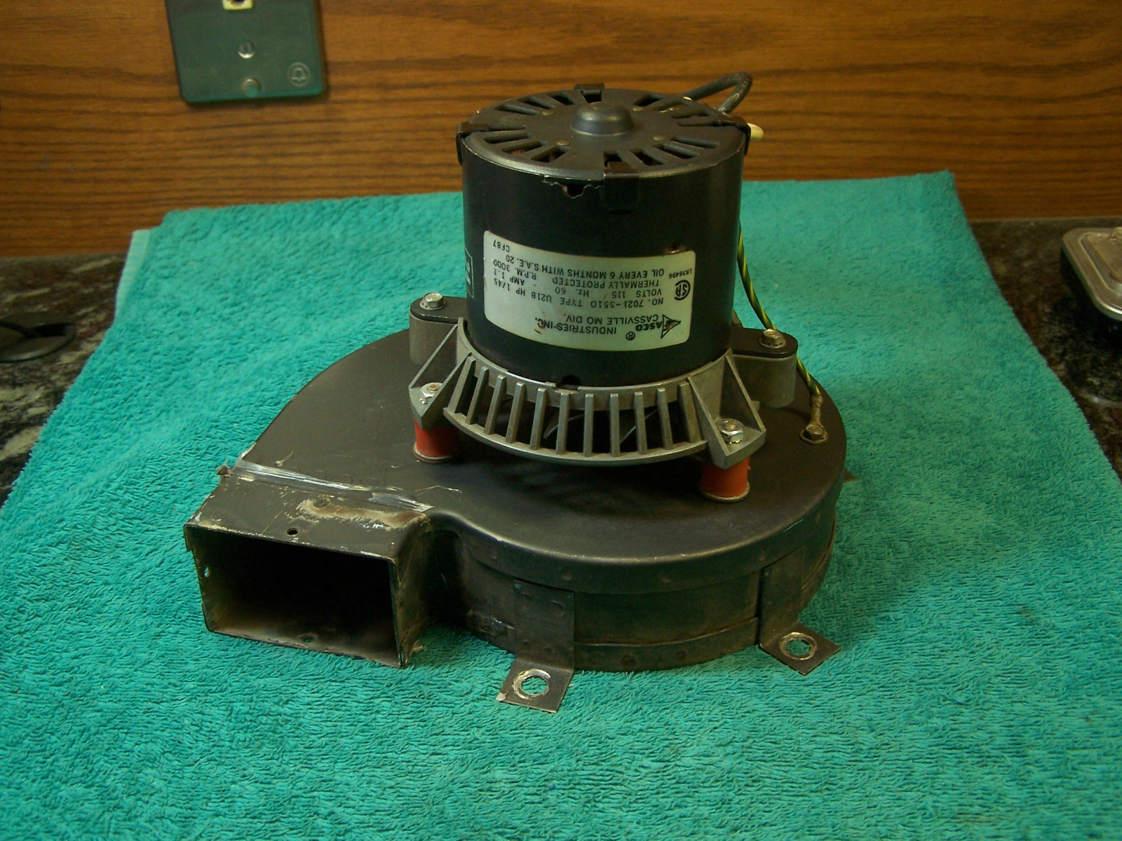 Williamson OEM Inducer motor assembly 02568 Franklin F3 Fasco 7021