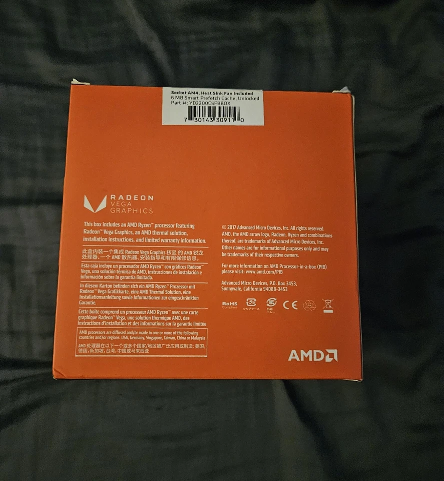 AMD Ryzen 3 2200G 3.50 GHz Quad-Core (YD2200C5FBBOX) Processor - Image 4 of 4