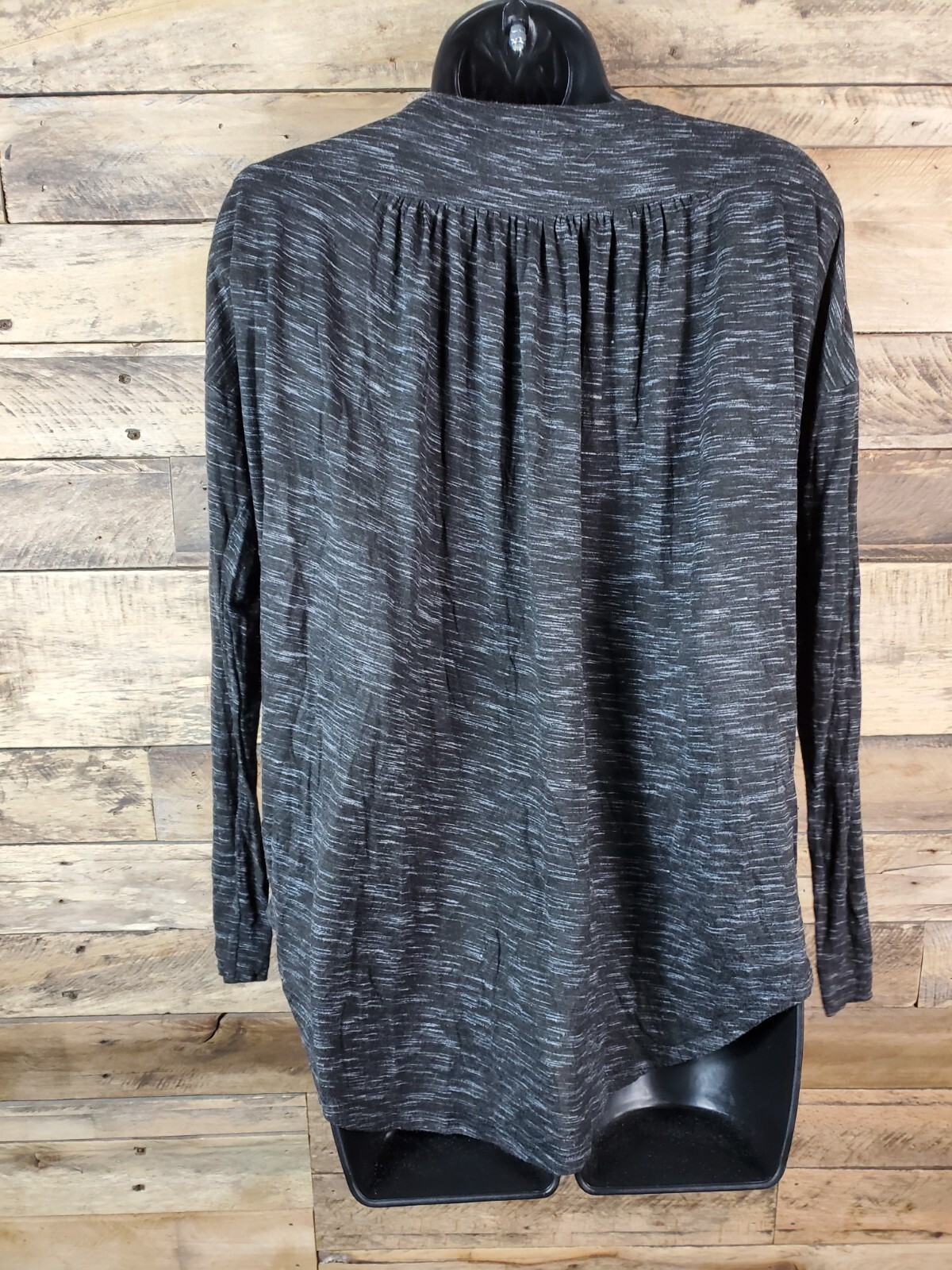 Loft Pullover Medium Top Gray Button-up Chest 41"… - image 5