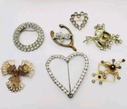 Vintage to Modern Costume Jewelry Brooch Pin Lot (50)