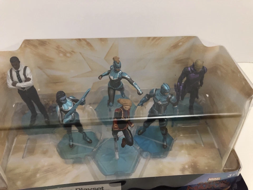 Disney Store Capitán Marvel Conjunto de Figuras Figura Juego 6 Juego Decoración de Pasteles Nuevo Foto 2 de 4