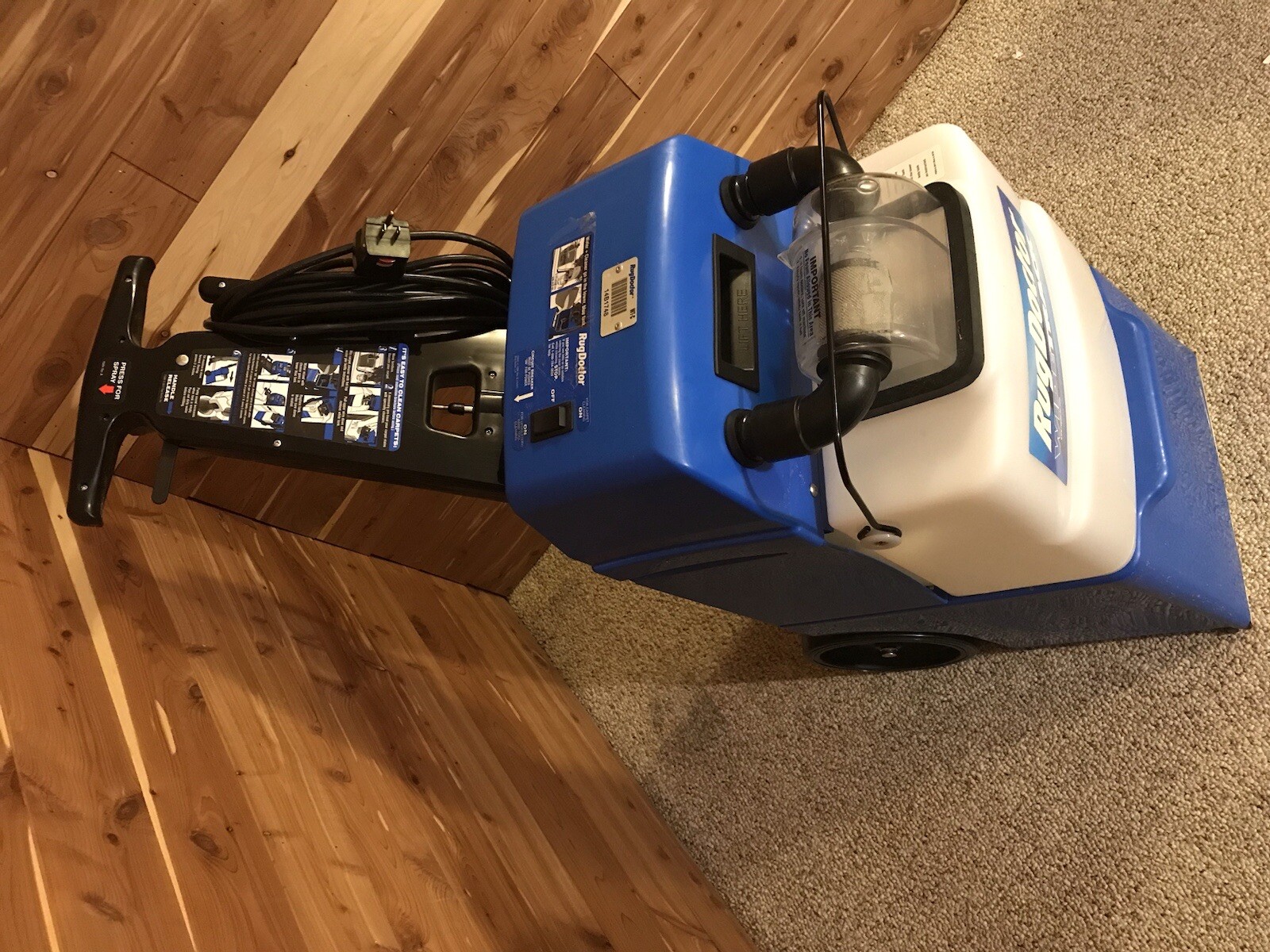 Discontinued Blue Rug Doctor Wide Track Carpet Cleaner W/ Upholstery