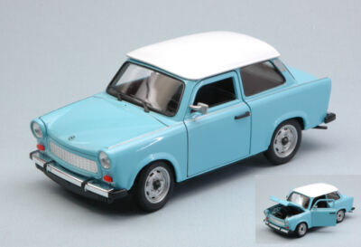 Vehicle Model 1:24 Scale TRABANT 601 Diecast Road Collection Blue