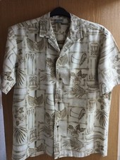 Camicia hawaiana uomo ROYAL CREATIONS taglia S/S large misto POLI COTONE ottime condizioni
