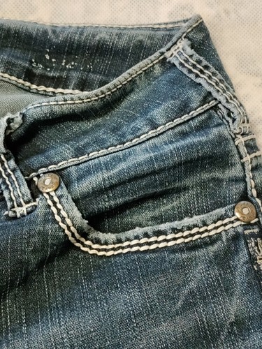 Silver Jeans Damen W26 Blau Suki Capri Low-Rise Denim - Bild 7 von 16