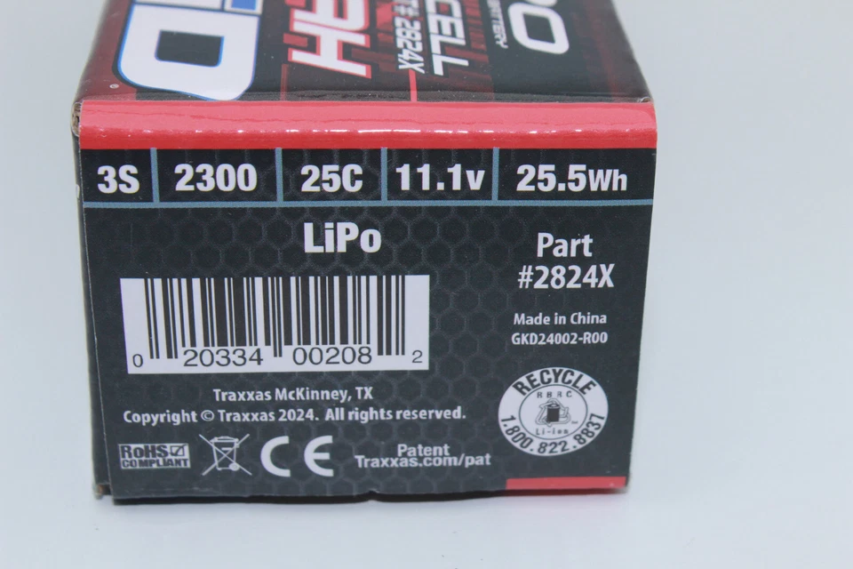 Traxxas 2824 X Akku LIPO 2300 mAh 11,1 Volt 3s mit ID Stecker für z.b. Mini XRT - Bild 2 von 4