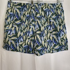 Havana Cafe Mens XXL Swim Trunks Shorts Pockets Mesh Lined Green Blue Vines