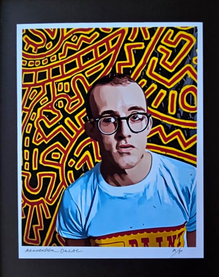 🔥ALEXANDER DULAC | KEITH HARING Edición Impresa Auténtica Firmada a Mano de 10 Certificado de Autenticidad Foto 4 de 4